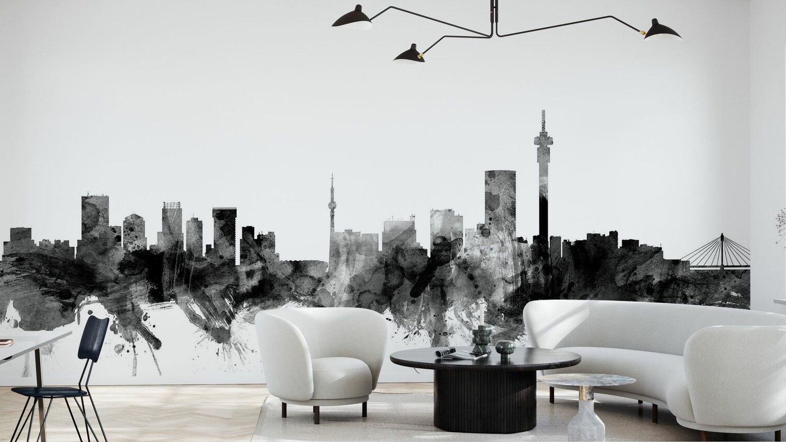 A modern living room styled and ready for show days