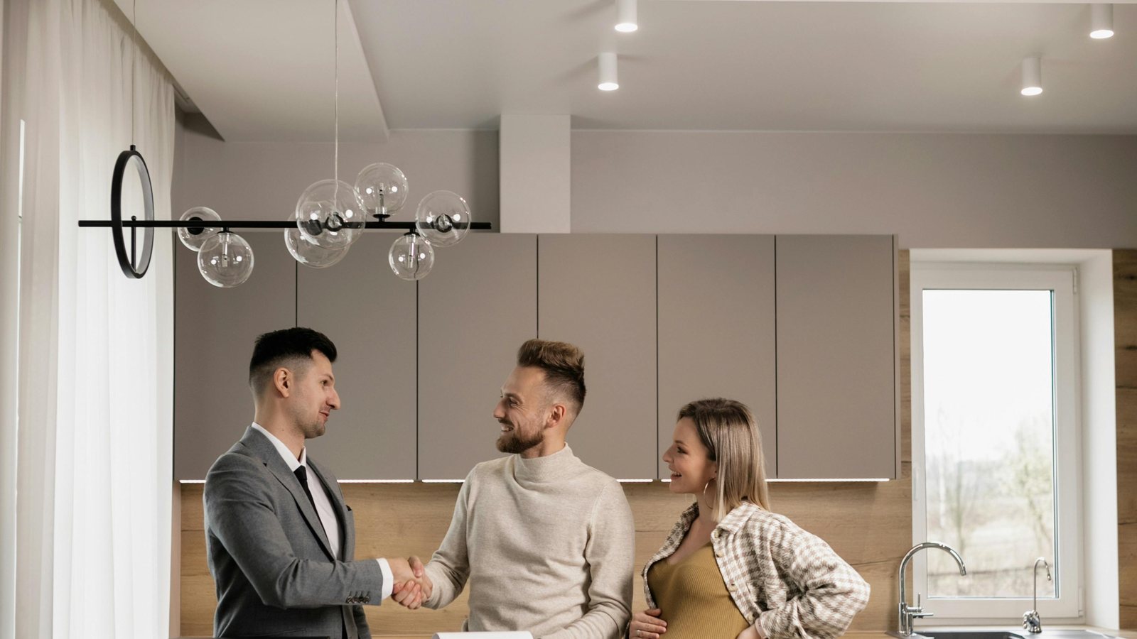Property professionals meeting with a client